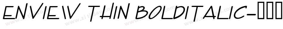 Enview Thin BoldItalic字体转换